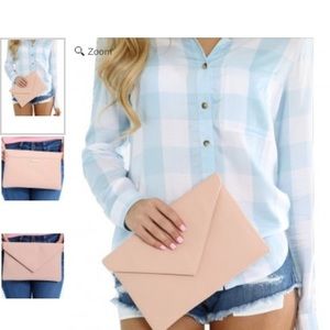 Kittenish blush clutch